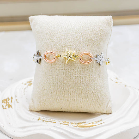 Pulsera 3 oros estrellas