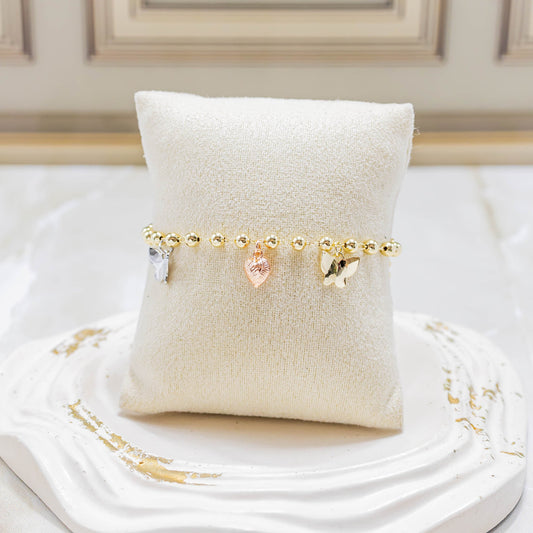 Pulsera 3 oros mariposas