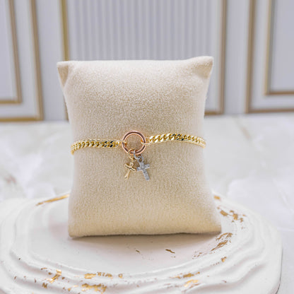 Pulsera 3 oros cruces