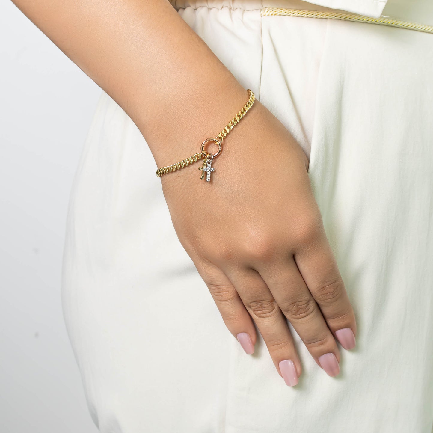 Pulsera 3 oros cruces