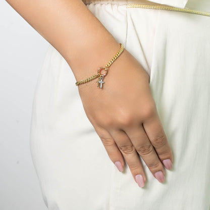 Pulsera 3 oros cruces