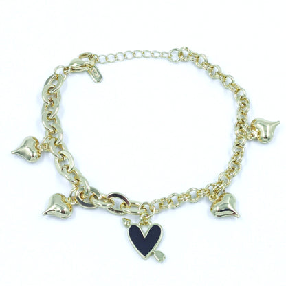 Pulsera corazón negro