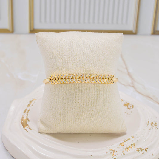Pulsera aro espiga micro zircón