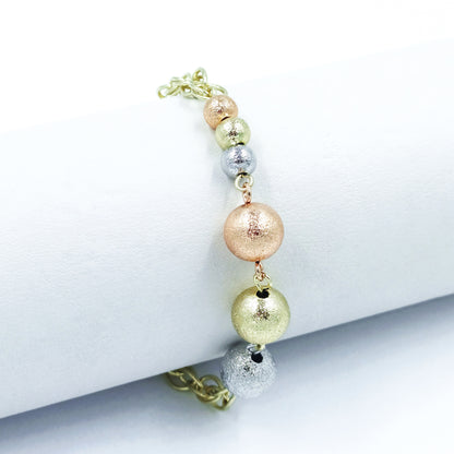 Pulsera balín fusco 3 oros