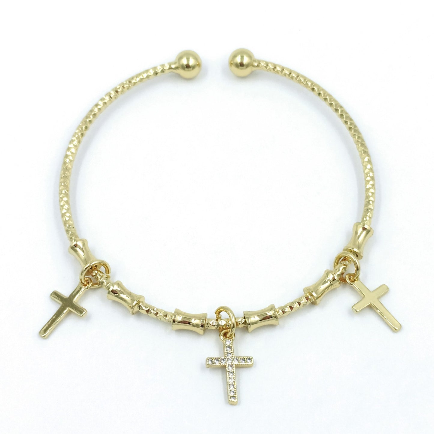 Pulsera aro dijes cruz