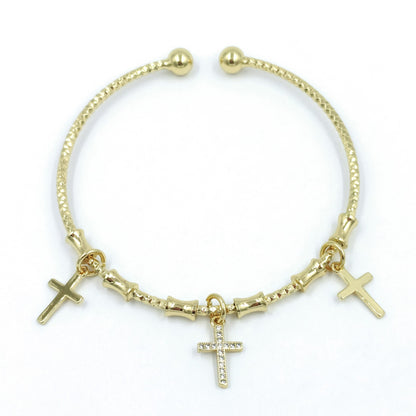 Pulsera aro dijes cruz