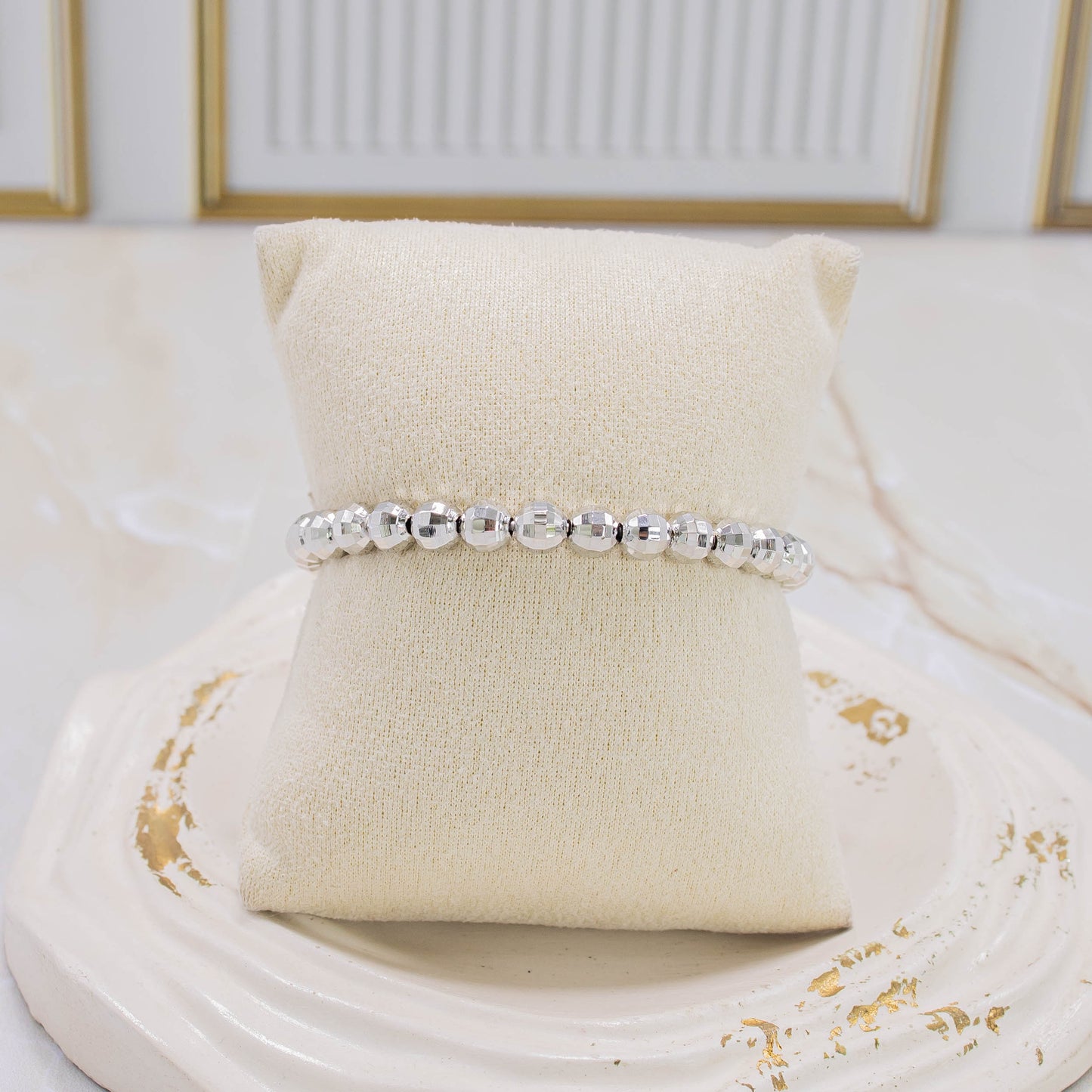 Pulsera balín diamantado P