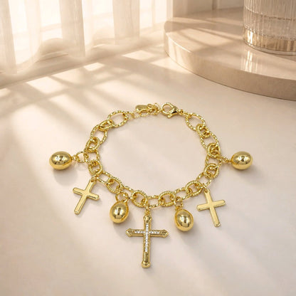 Pulsera dijes cruces