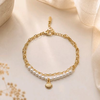 Pulsera perlas concha