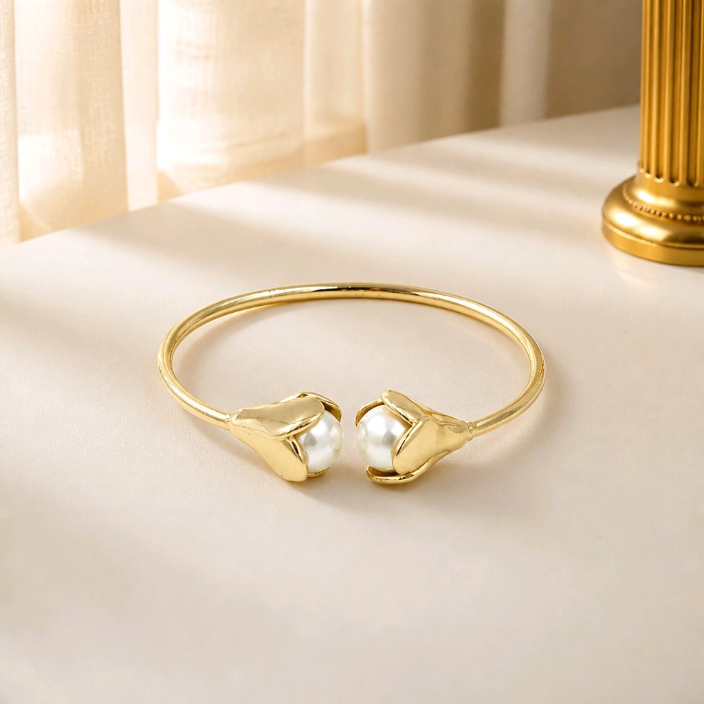 Pulsera aro cartucho perlas