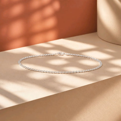 Pulsera cubana baño de plata