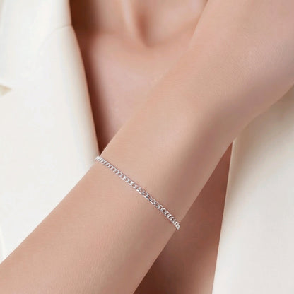 Pulsera cubana baño de plata