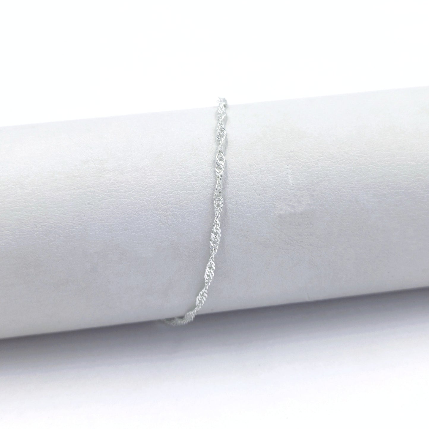 Pulsera singapur baño de plata