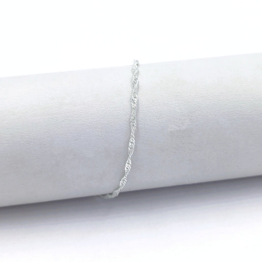 Pulsera singapur baño de plata