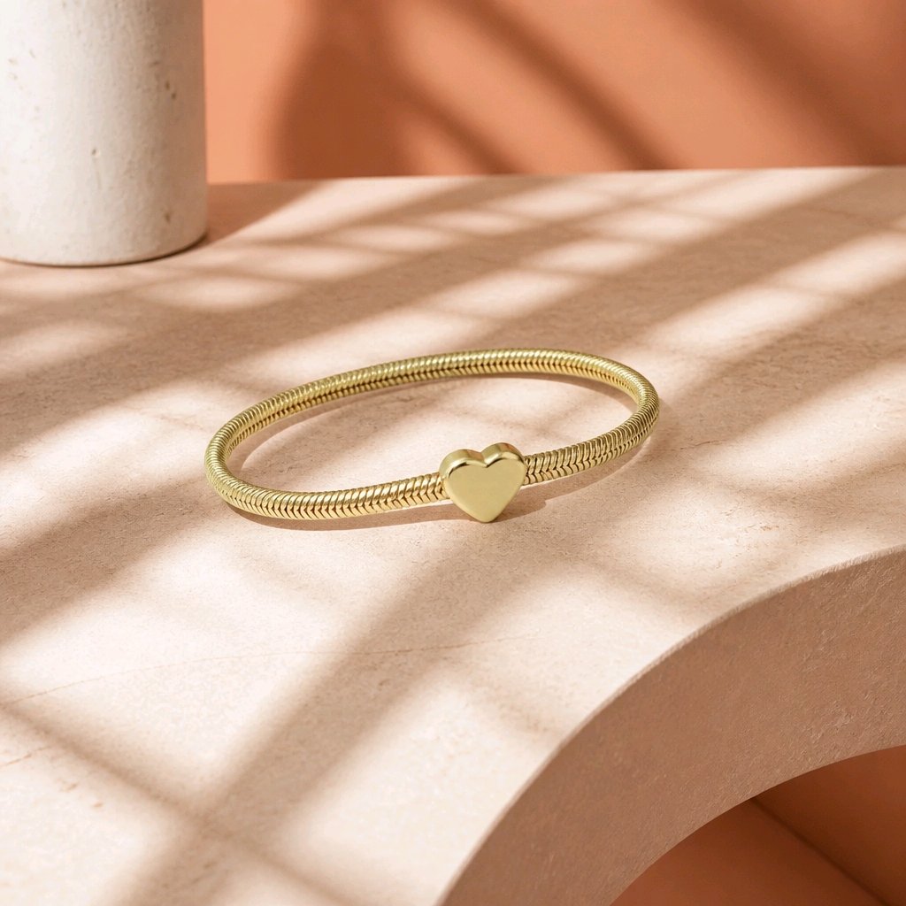 Pulsera snake corazón