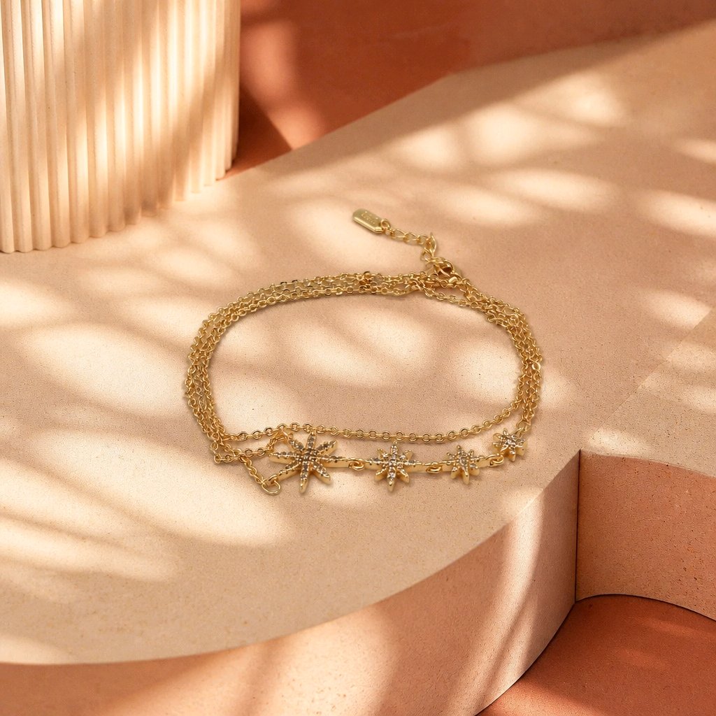 Pulsera conectada a dedo estrellas
