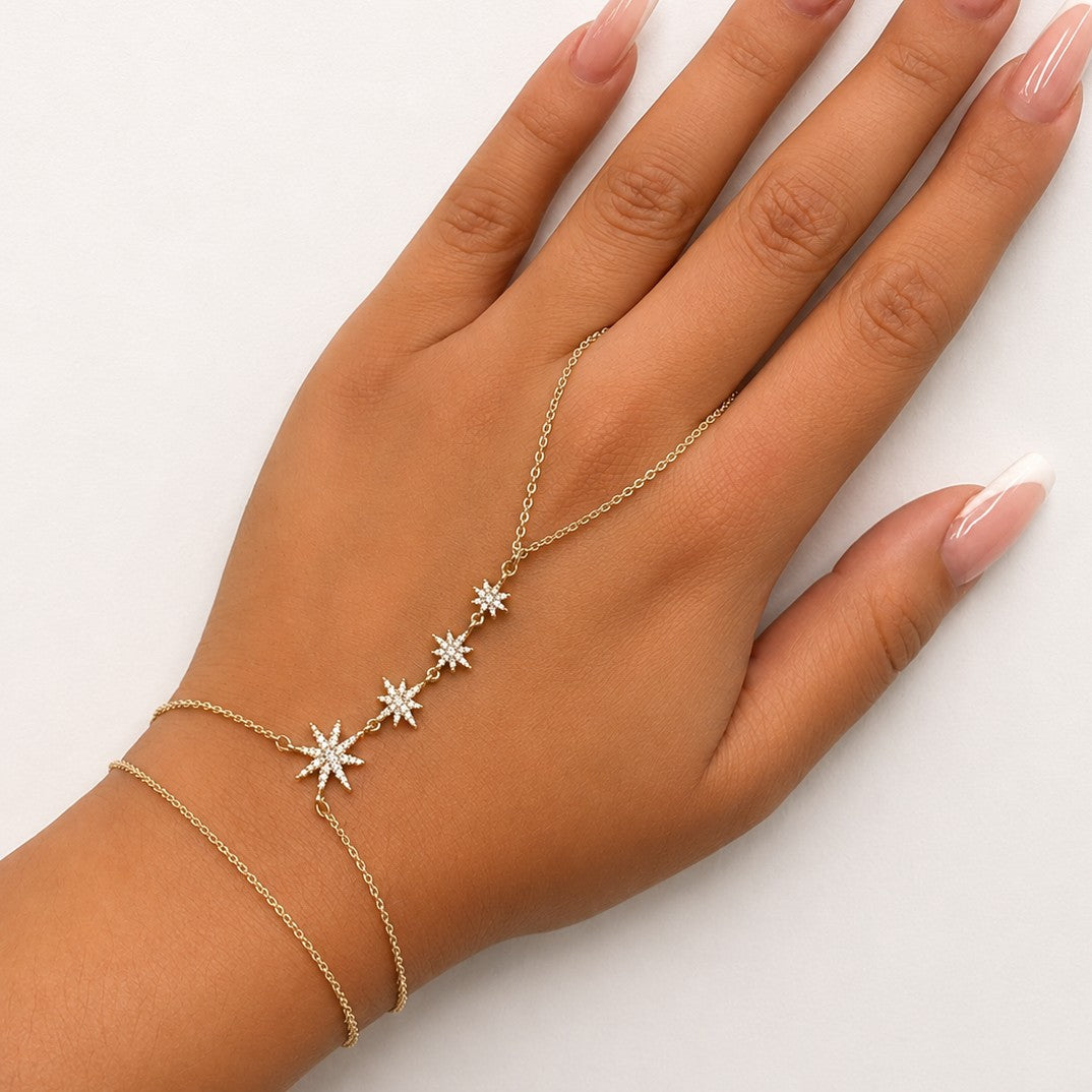 Pulsera conectada a dedo estrellas