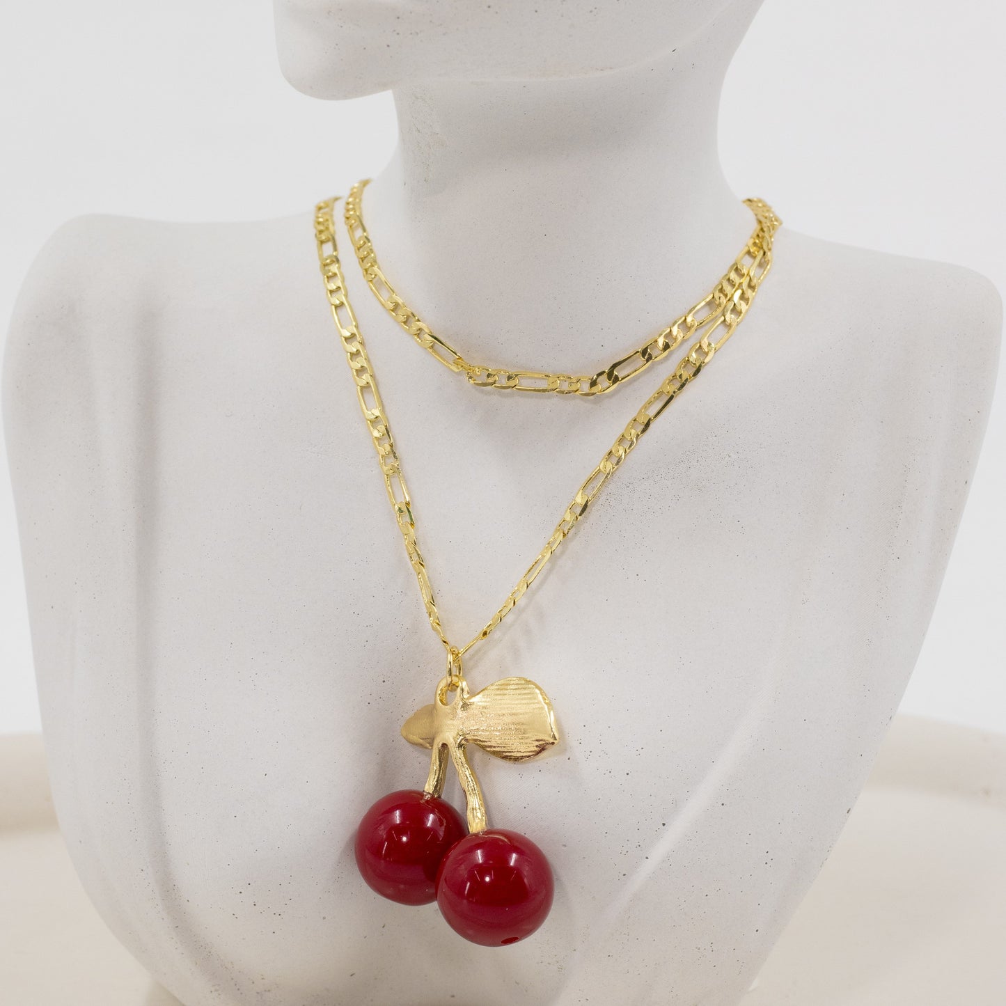 Collar rodio maxi cereza