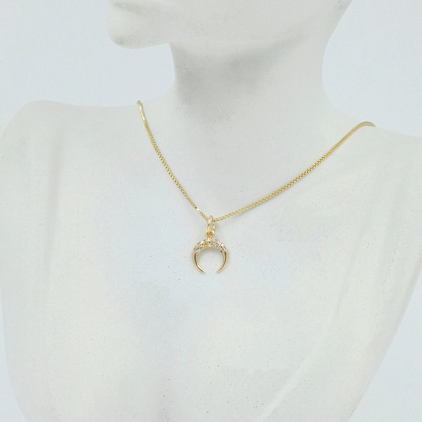 Collar rodio luna