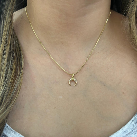 Collar rodio luna Amulí