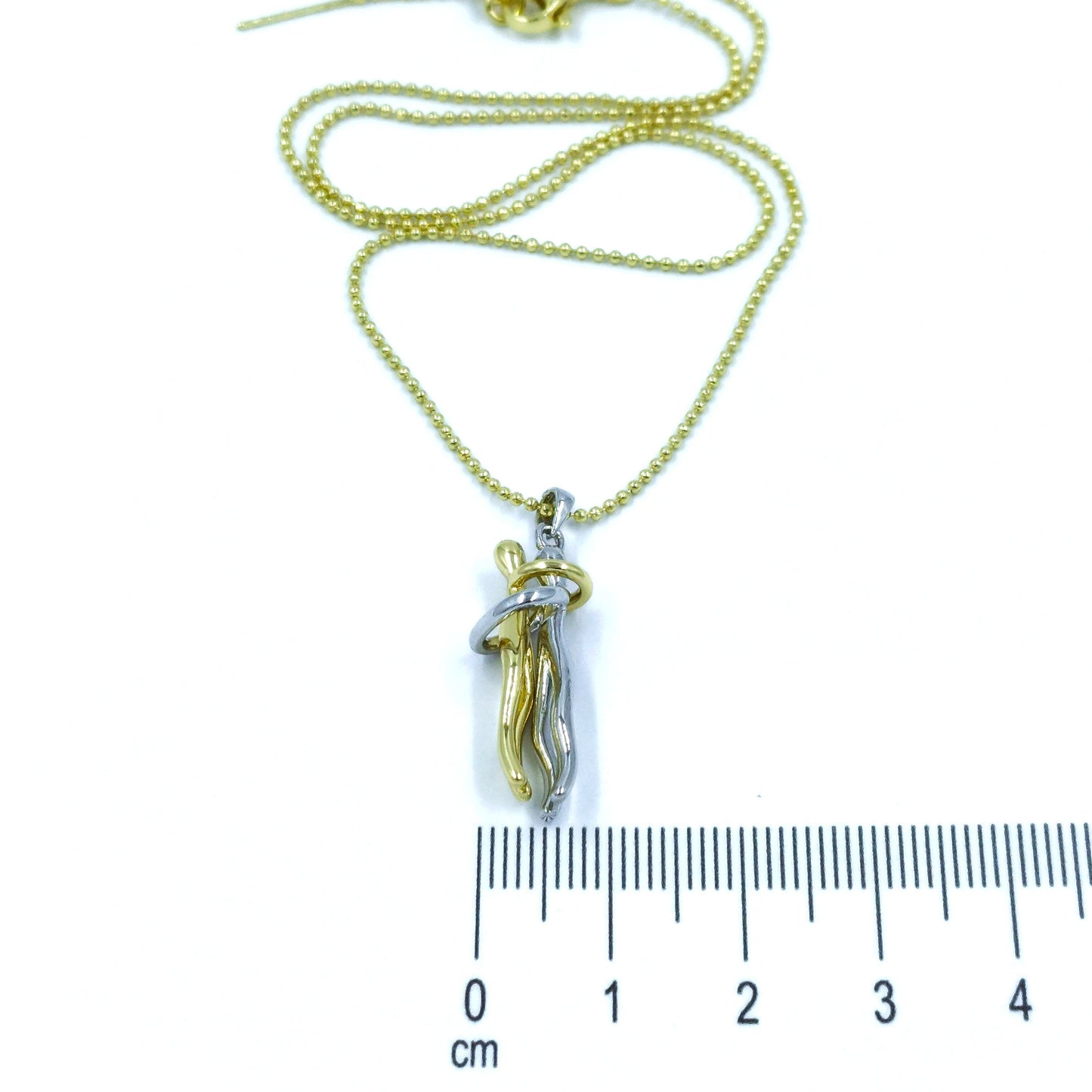 Collar rodio abrazo