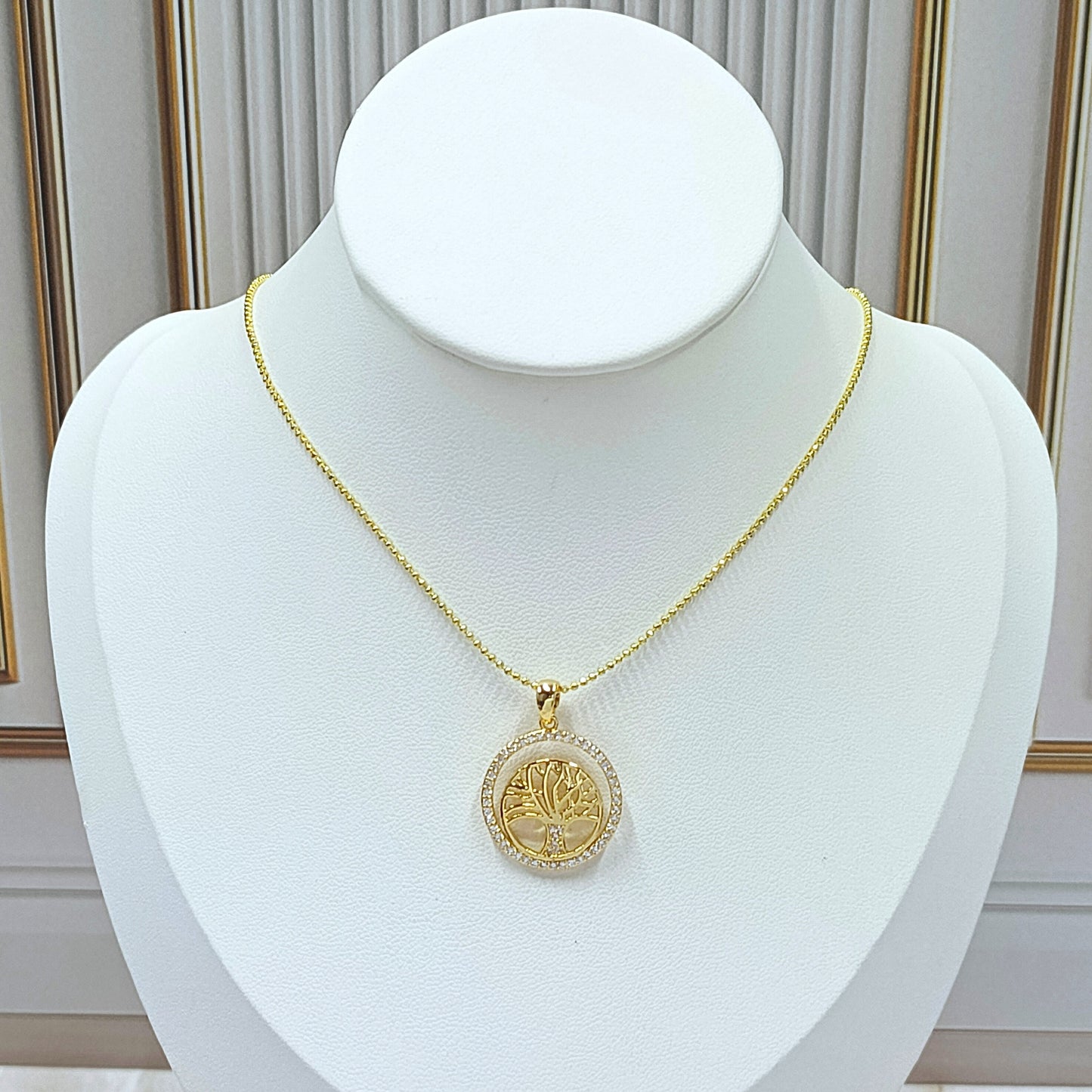 Collar rodio árbol vida