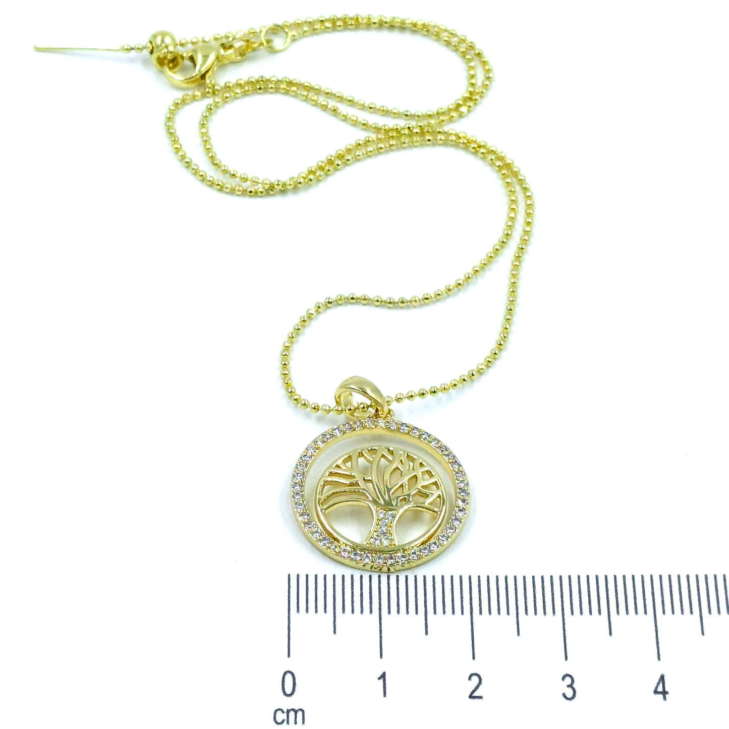 Collar rodio árbol vida
