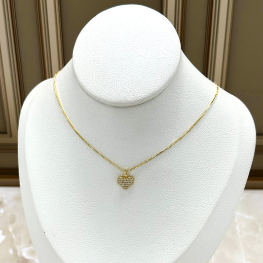 Collar rodio corazon lego