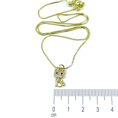 Collar rodio cara gato