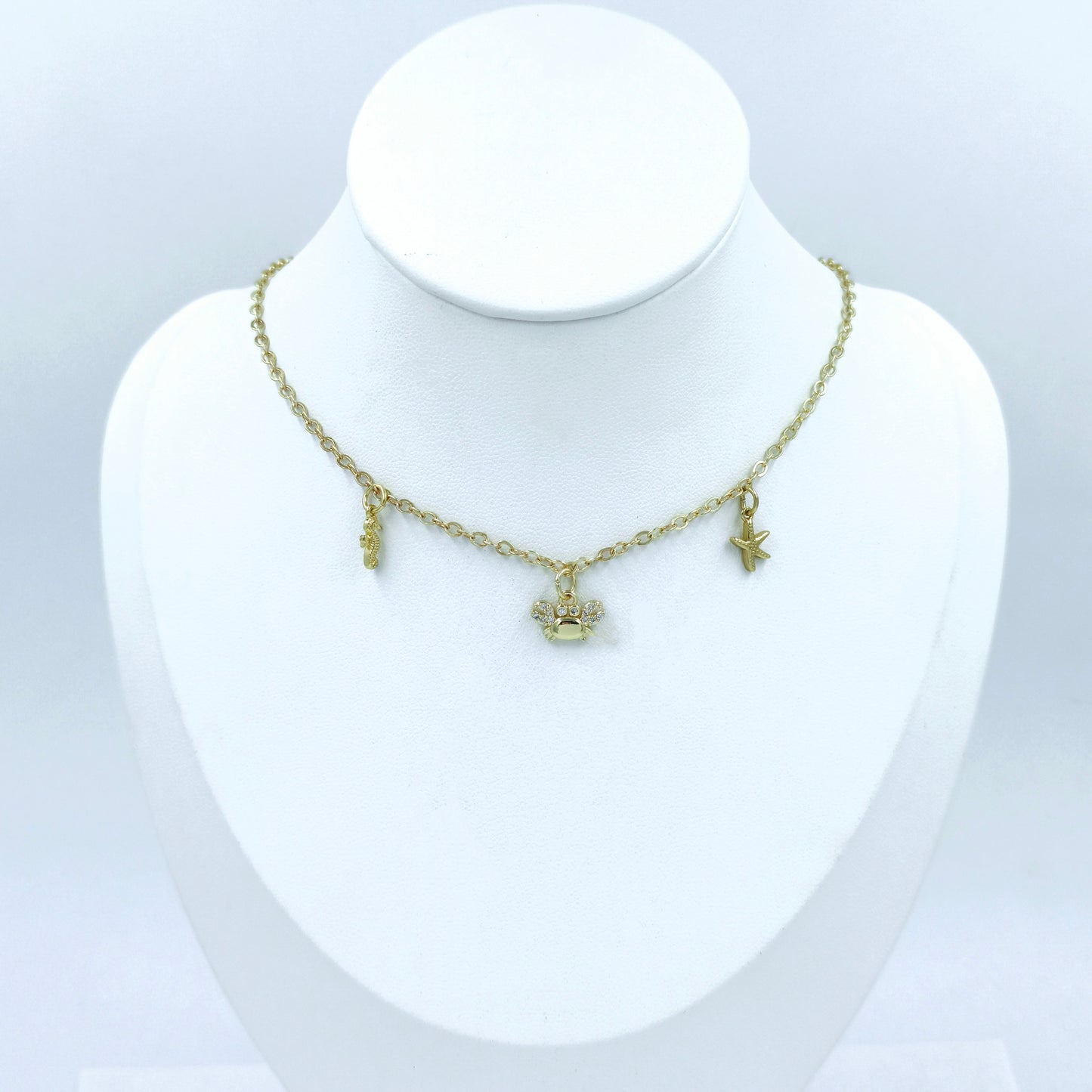 Collar rodio cangrejo