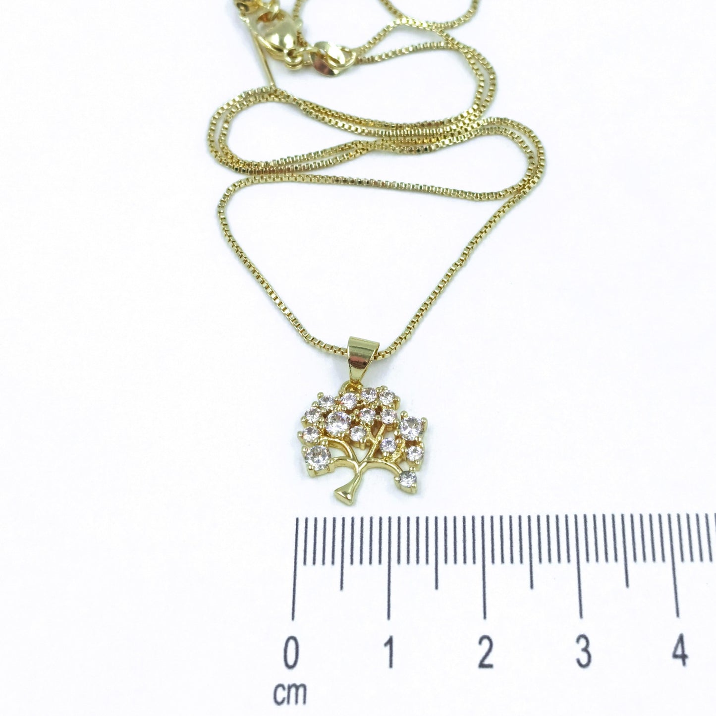 Collar rodio arbol vida
