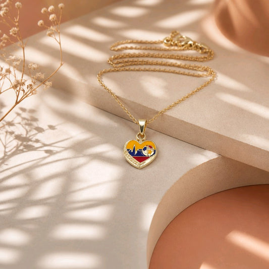 Collar rodio corazón Colombia