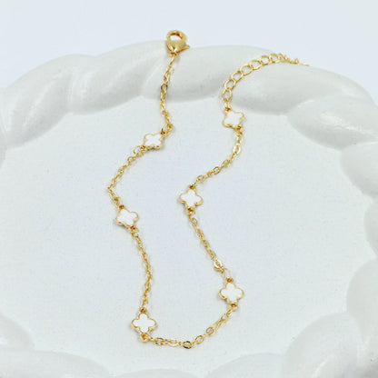 Tobillera van cleef blanco