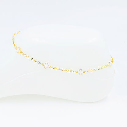 Tobillera van cleef blanco