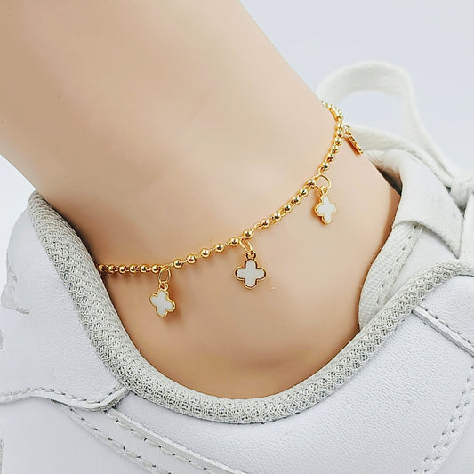 Tobillera van cleef balín blanco 