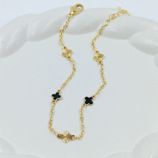 Tobillera van cleef negro