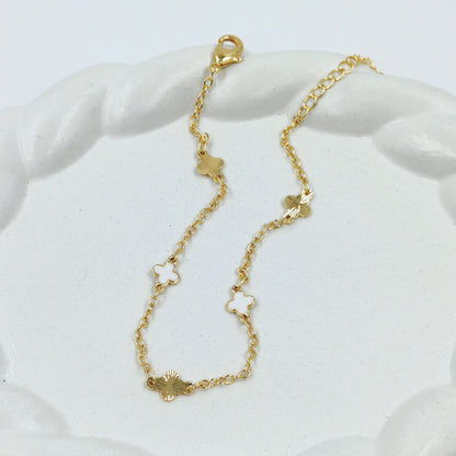 Tobillera van cleef blanco