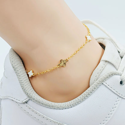 Tobillera van cleef blanco 