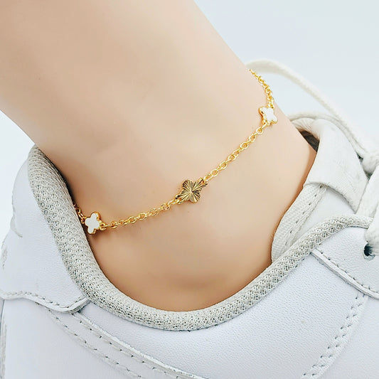 Tobillera van cleef blanco 