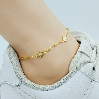 Tobillera van cleef dorado 