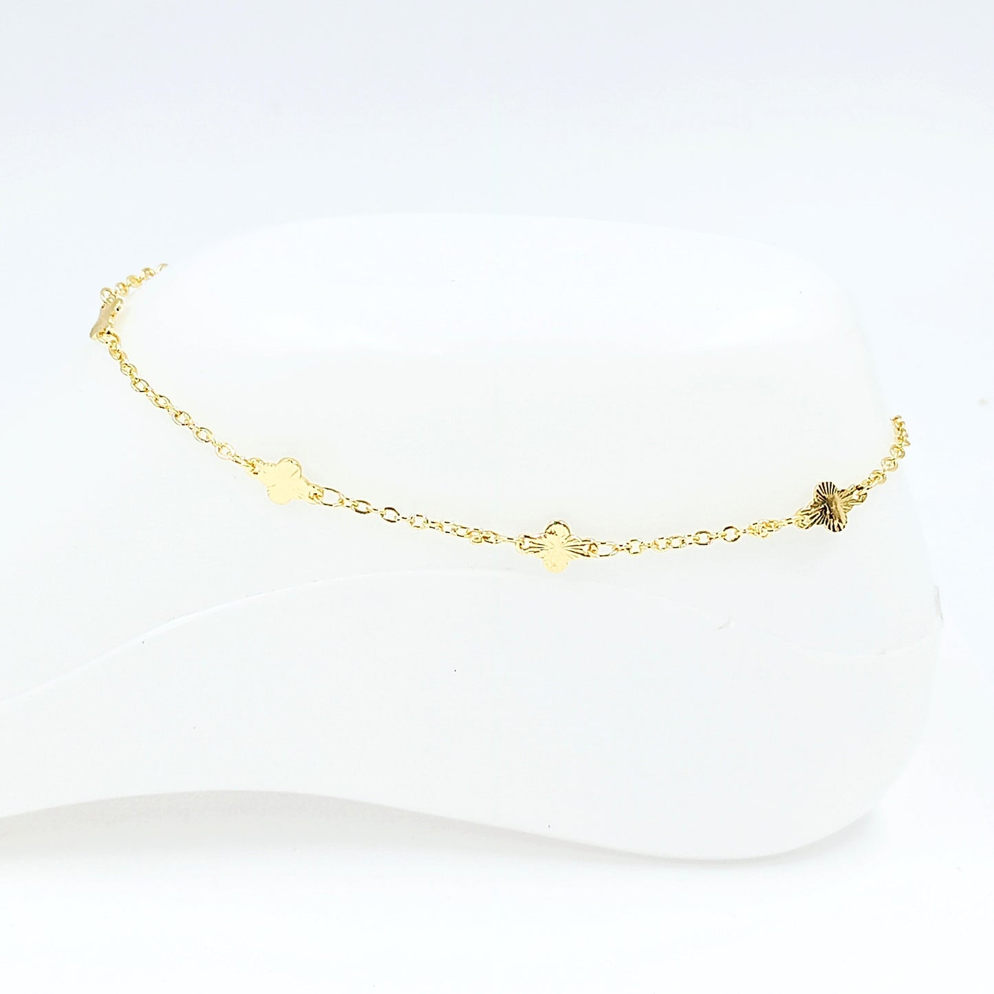 Tobillera van cleef dorado