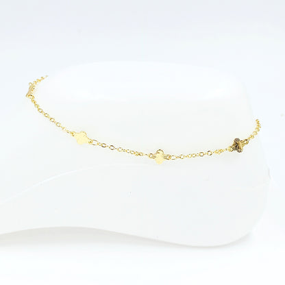 Tobillera van cleef dorado