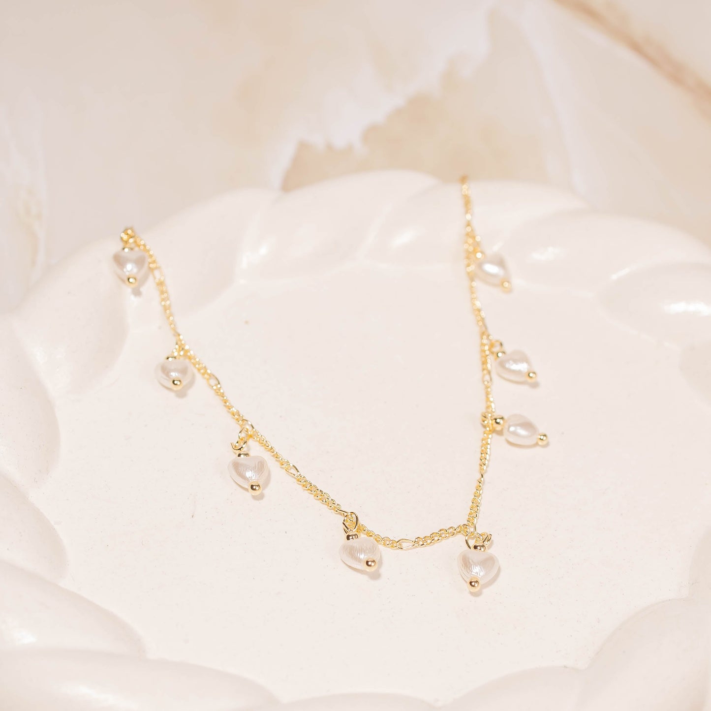 Tobillera Perla corazón