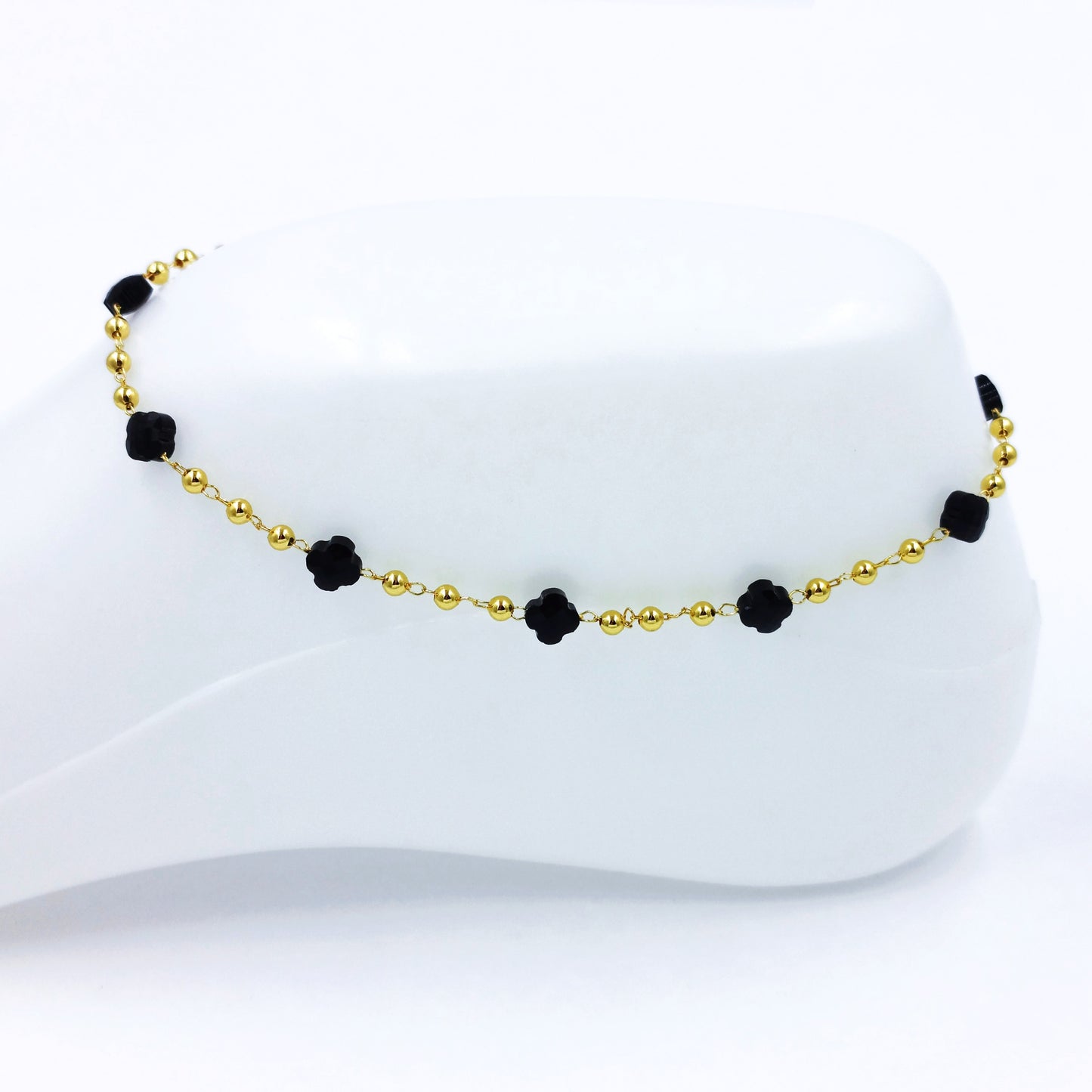 Tobillera van cleef zircón negro