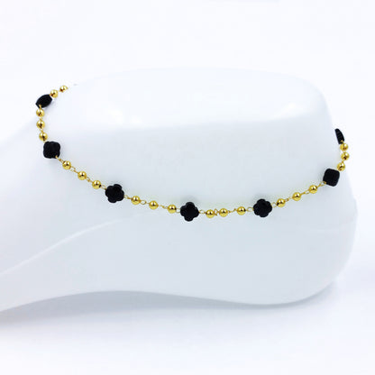 Tobillera van cleef zircón negro