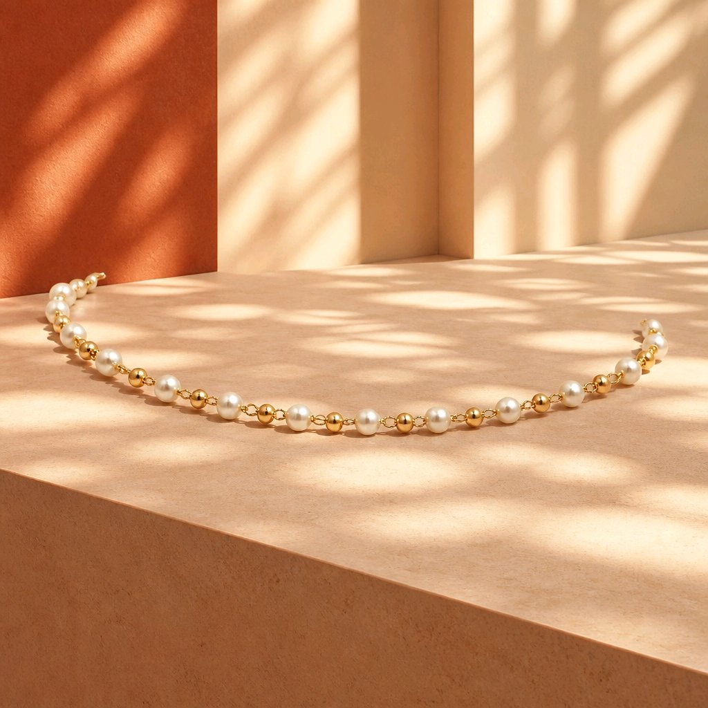 Tobillera perlas balines
