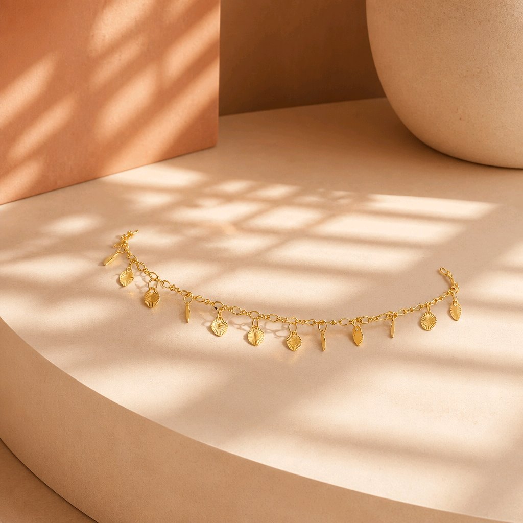 Tobillera dijes corazones