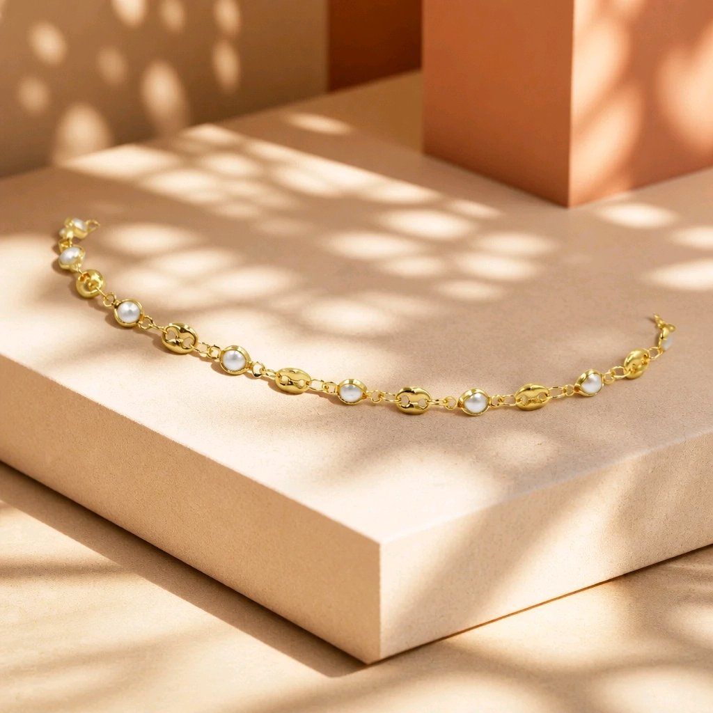 Tobillera gucci perlas
