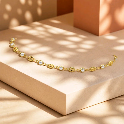 Tobillera gucci perlas
