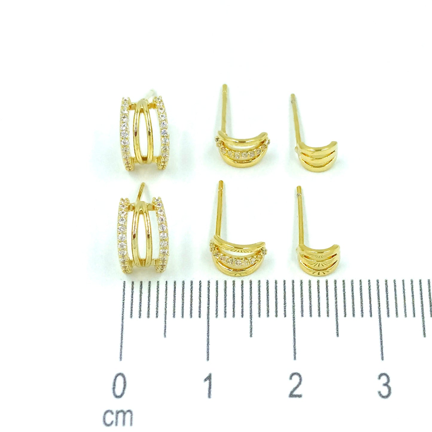 Topo trío 3 líneas microzircon